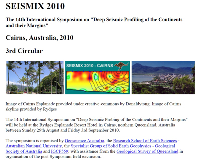 Seismix 2010 Third Circular